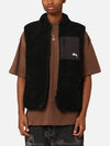 AU Australia 8BALL SHERPA Reversible Vest ST0M0475 Black MENS M L XL - STUSSY - BALAAN 3