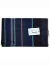 Men's City Stripe Wool Muffler Navy - PAUL SMITH - BALAAN 3