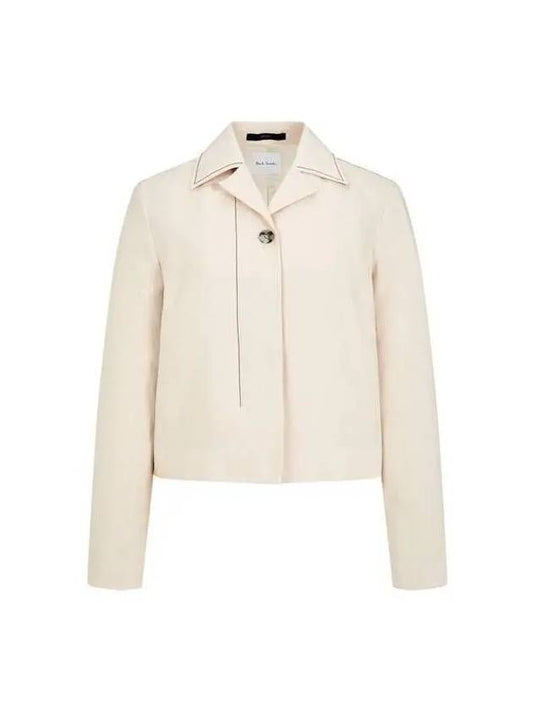 Women s Cropped Stitch Linen Jacket Beige 270507 - PAUL SMITH - BALAAN 1