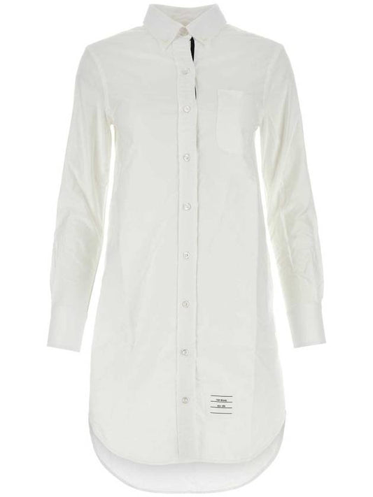 RWB Cotton Shirt Dress White - THOM BROWNE - BALAAN 2