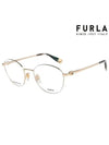 Eyewear Round Metal Eyeglasses Gold - FURLA - BALAAN 3