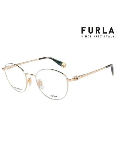 Eyewear Round Metal Eyeglasses Gold - FURLA - BALAAN 2