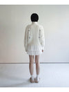 Alps Knit Zip up Cardigan Flower Stitched by Hand IVORY Women s Embroidery - RUBATI - BALAAN 8