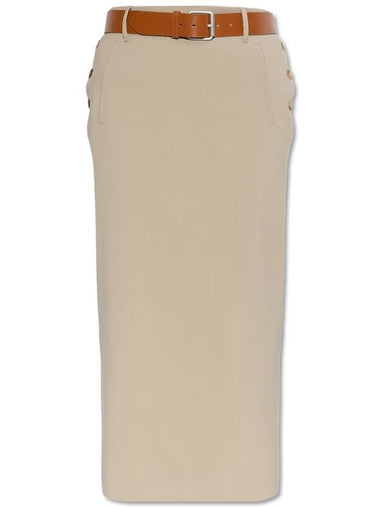 Moschino Wool Skirt, Women's, Beige - MOSCHINO - BALAAN 1