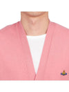 Embroidery Logo Fine Wool Cardigan Pink - VIVIENNE WESTWOOD - BALAAN 7