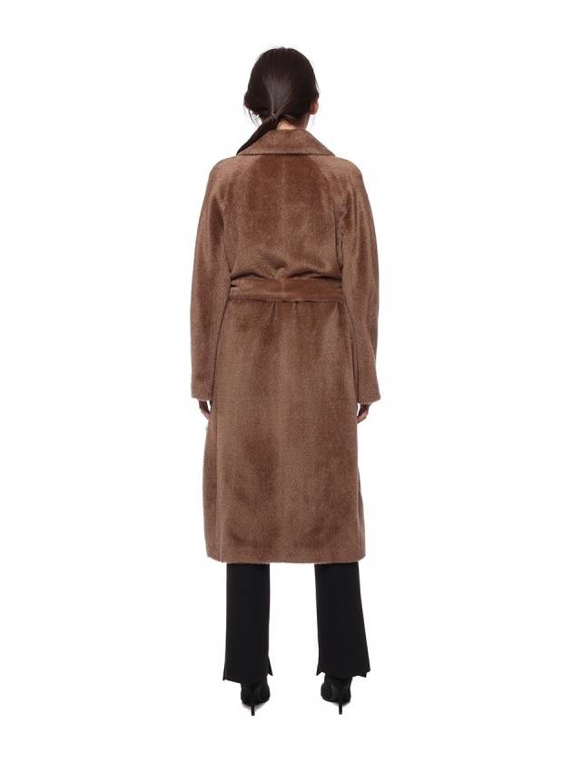 Zaire Alpaca Women's Single Coat Brown - MAX MARA - BALAAN 6