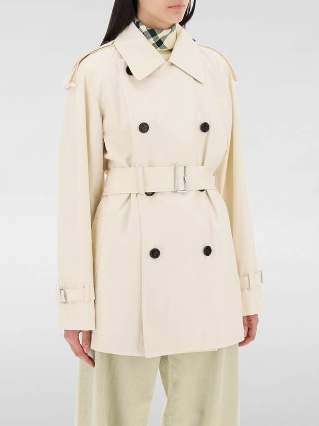 Short Gabardine Trench Coat Ivory - BURBERRY - BALAAN 2