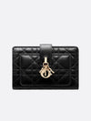 My Dior Pocket Half Wallet Black Cannage Sheepskin S6022ONMJ M900 - DIOR - BALAAN 1