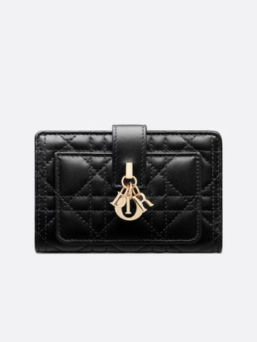 My Dior Pocket Half Wallet Black Cannage Sheepskin S6022ONMJ M900 - DIOR - BALAAN 1