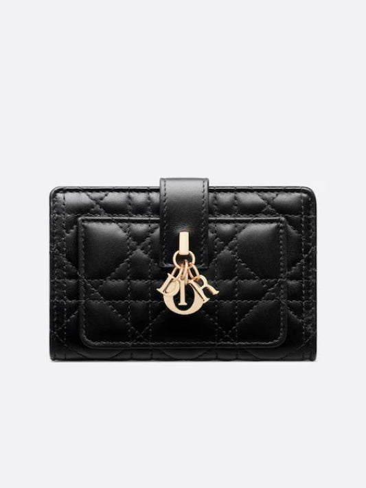 My Dior Pocket Half Wallet Black Cannage Sheepskin S6022ONMJ M900 - DIOR - BALAAN 1