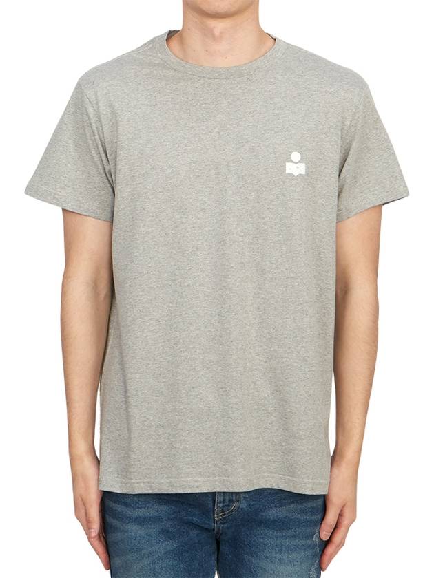 Zafferh Logo Cotton Short Sleeve T-Shirt Grey - ISABEL MARANT - BALAAN 2