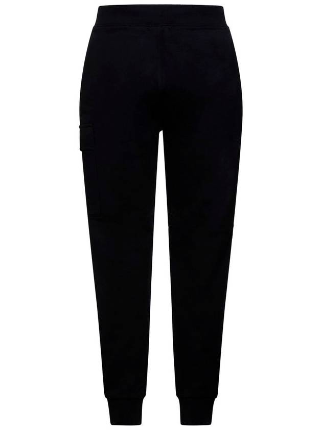 Diagonal Raised Fleece Track Pants Black - CP COMPANY - BALAAN 3