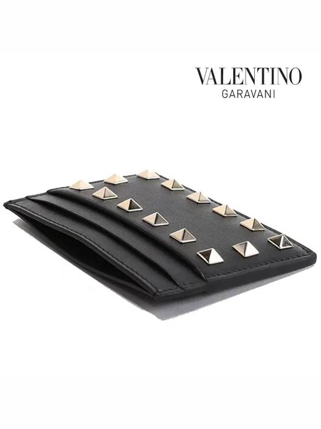 Rockstud Card Wallet Black - VALENTINO - BALAAN 5