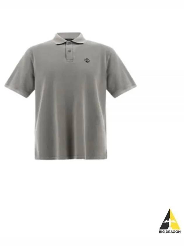 Embroidery Logo Short Sleeve Cotton Polo Shirt Grey - HERNO - BALAAN 2