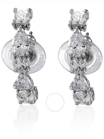 Swarovski Ladies Crystal Tennis Deluxe Mixed Pierced Earrings White Rhodium - SWAROVSKI - BALAAN 1