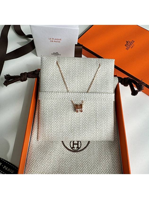 Mini PopAche Necklace New Gold Rose Gold H147992F - HERMES - BALAAN 2