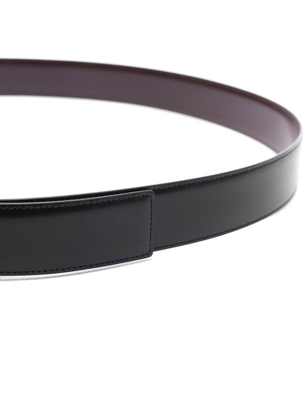 Double Gancini Reversible Leather Belt Black Auburn - SALVATORE FERRAGAMO - BALAAN 6