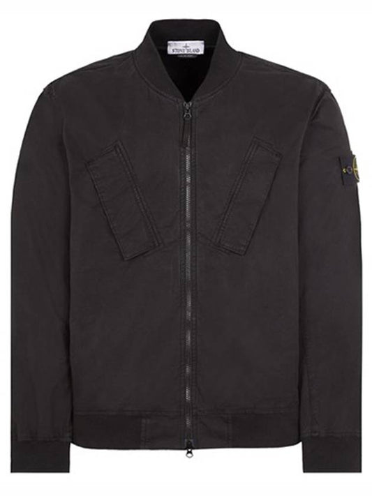 Compass Badge Bomber Jacket Black - STONE ISLAND - BALAAN 2