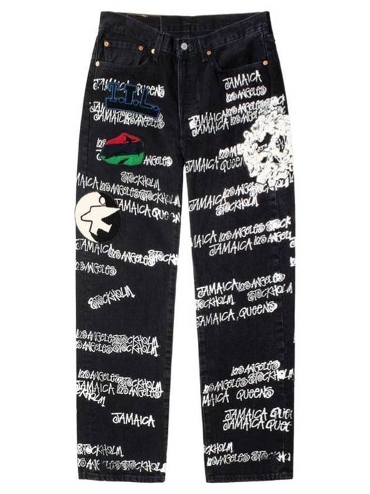 501 Denim Jeans Black - STUSSY - BALAAN 1