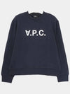 Elisa Logo Print Sweatshirt Navy - A.P.C. - BALAAN 4