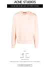 Face Logo Patch Cotton Sweatshirt Powder Pink - ACNE STUDIOS - BALAAN 3