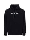 Logo Print Cotton Hoodie Black - BURBERRY - BALAAN 2