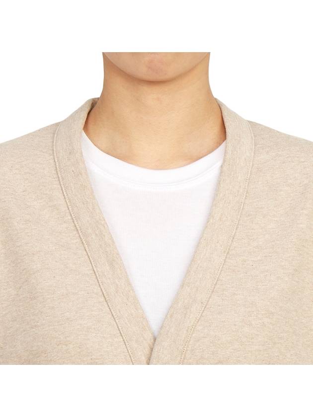 Cashmere B Logo Cotton Cardigan Beige - BARRIE - BALAAN 9