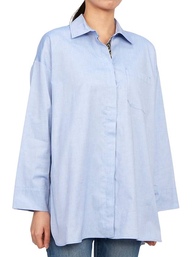 Sylvie Long Sleeve Shirt Blue - MAX MARA - BALAAN 6