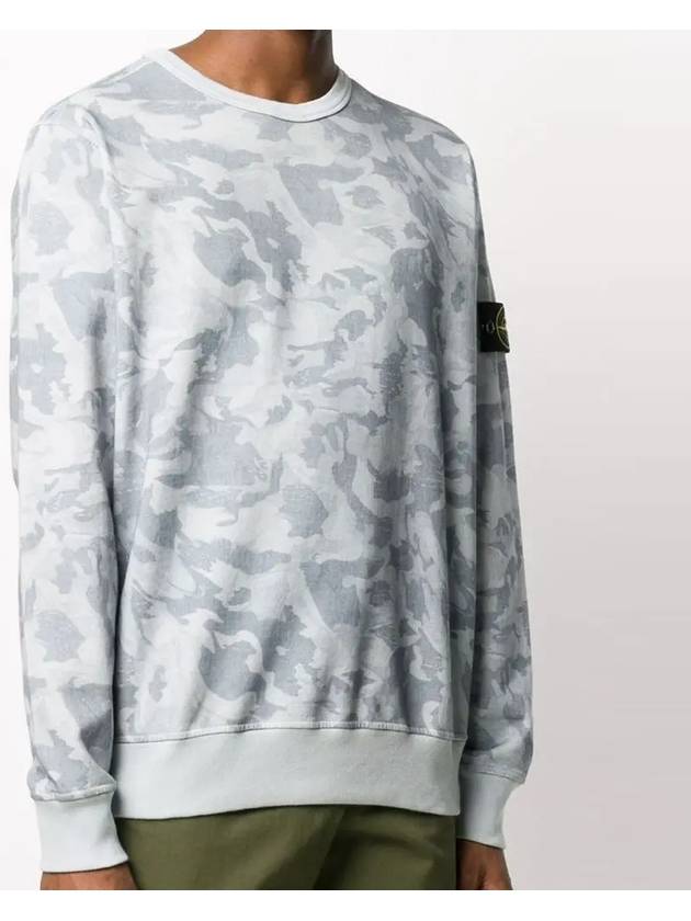 11Th Anniversary Wappen Camouflage Sweatshirt Sky Blue - STONE ISLAND - BALAAN 4