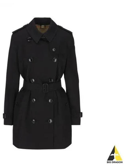 Kensington Cotton Trench Coat Black - BURBERRY - BALAAN 2