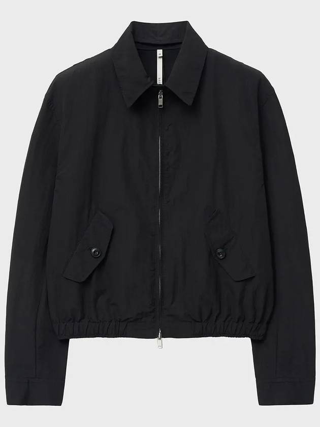 Cotton Nylon Herrington Jacket Black - NOIRER FOR WOMEN - BALAAN 4