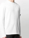 Men's Logo Wappen Crew Neck Knit Sweatshirt White - STONE ISLAND - BALAAN 4