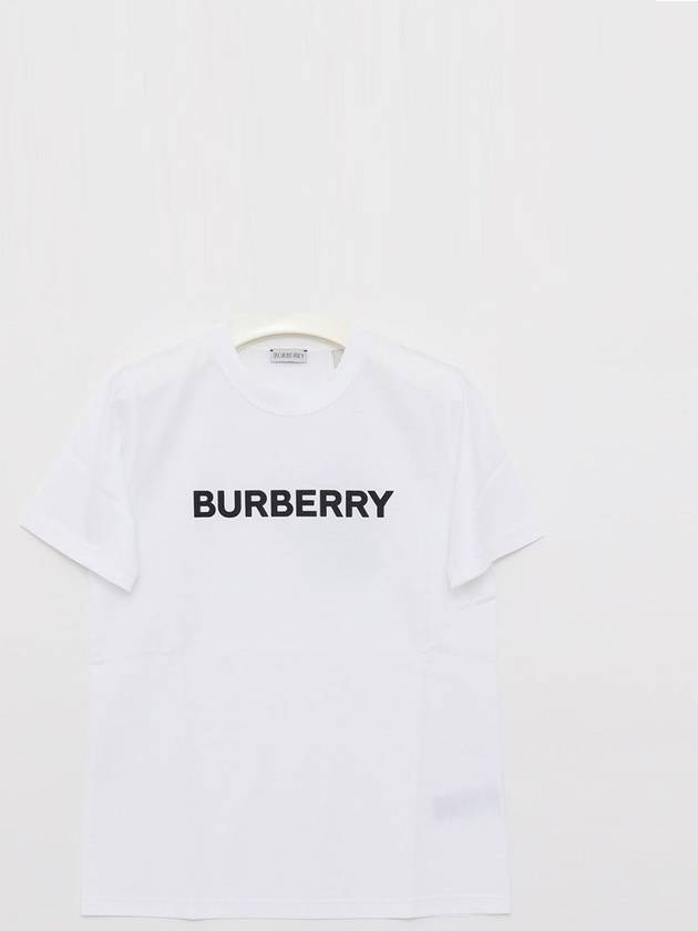 Logo Cotton Short Sleeve T-Shirt White - BURBERRY - BALAAN 4