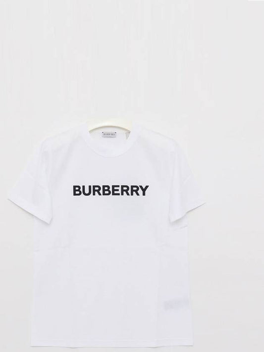 Logo Cotton Short Sleeve T-Shirt White - BURBERRY - BALAAN 2