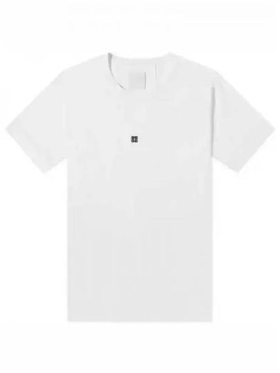 Embroidered Logo Jersey Short Sleeve T-shirt White - GIVENCHY - BALAAN 2