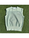 golf wear pastel mint knit golf vest field rounding look - LOLOALLOY - BALAAN 10