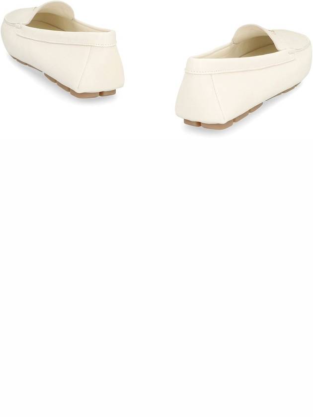 Triangle Logo Driving Shoes Ivory - PRADA - BALAAN 5