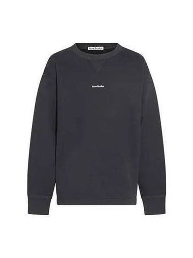 Stamp Logo Cotton Jersey Sweatshirt Black BI0184 - ACNE STUDIOS - BALAAN 1