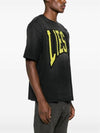 T Wash N Oversized Lies Logo Short Sleeve T-Shirt Black - DIESEL - BALAAN 4