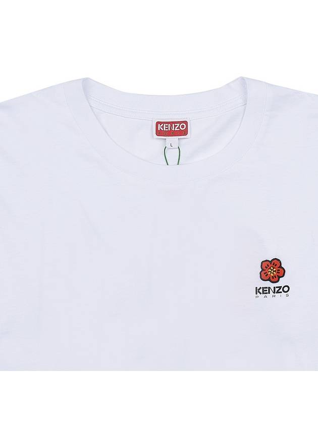 Boke Flower Embroidery Cotton Long Sleeve T-Shirt White - KENZO - BALAAN 5