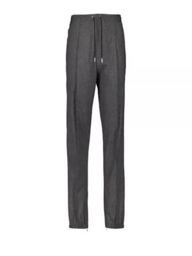 Micro Houndstooth Wool Track Pants Grey - DIOR - BALAAN 2