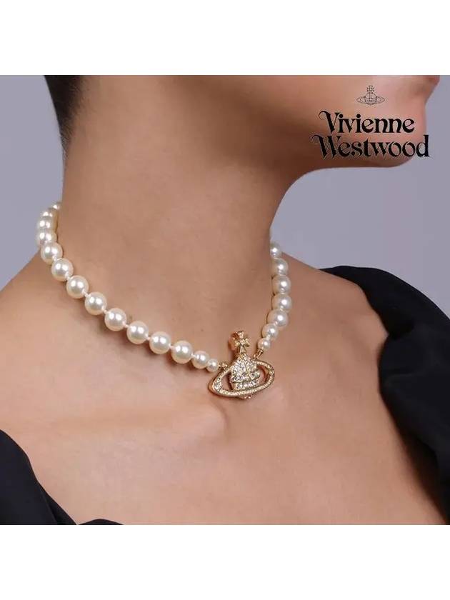 One Row Pearl Bas Relief Necklace Gold - VIVIENNE WESTWOOD - BALAAN 8