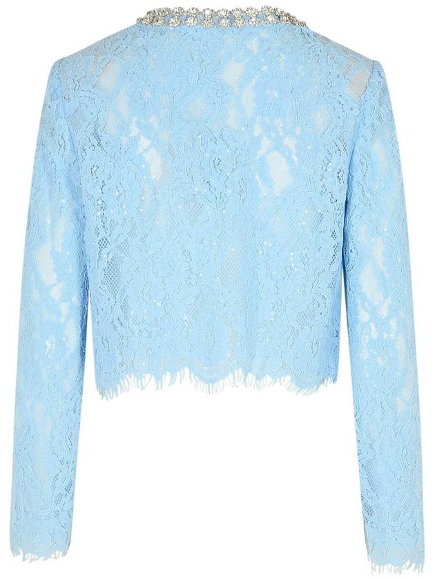 Self-Portrait Light Blue Lace Cardigan - SELF PORTRAIT - BALAAN 3