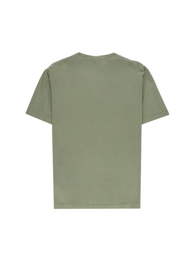 Stitches Three Embroidery Short Sleeve T-Shirt Green - STONE ISLAND - BALAAN 5