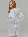 Set_Kitten printed nylon hooded jumper Shorts_White - OPENING SUNSHINE - BALAAN 6