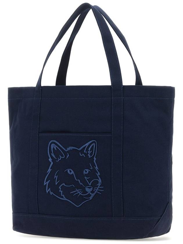 Fox Head Large Tote Bag Navy - MAISON KITSUNE - BALAAN 7