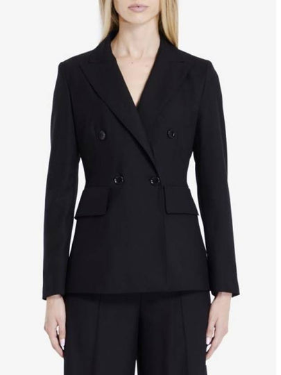 Osanna Double Breasted Blazer Jacket Black - MAX MARA - BALAAN 2