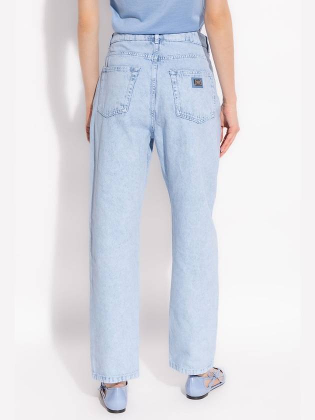 Dolce & Gabbana Jeans With Logo, Women's, Light Blue - DOLCE&GABBANA - BALAAN 4