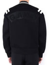 Leather neoprene stadium zip up jacket 324C - NEIL BARRETT - BALAAN 4