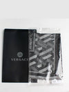 La Greca Geometric Pattern Silk Scarf Grey - VERSACE - BALAAN 9